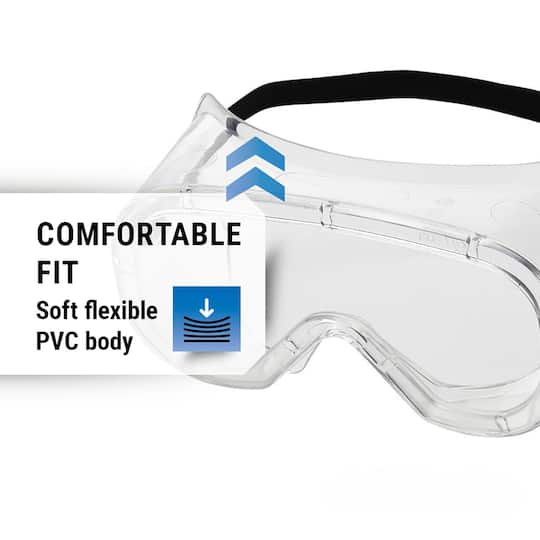 Non-Vented Anti-Fog & Anti-Splash Safety Goggles
